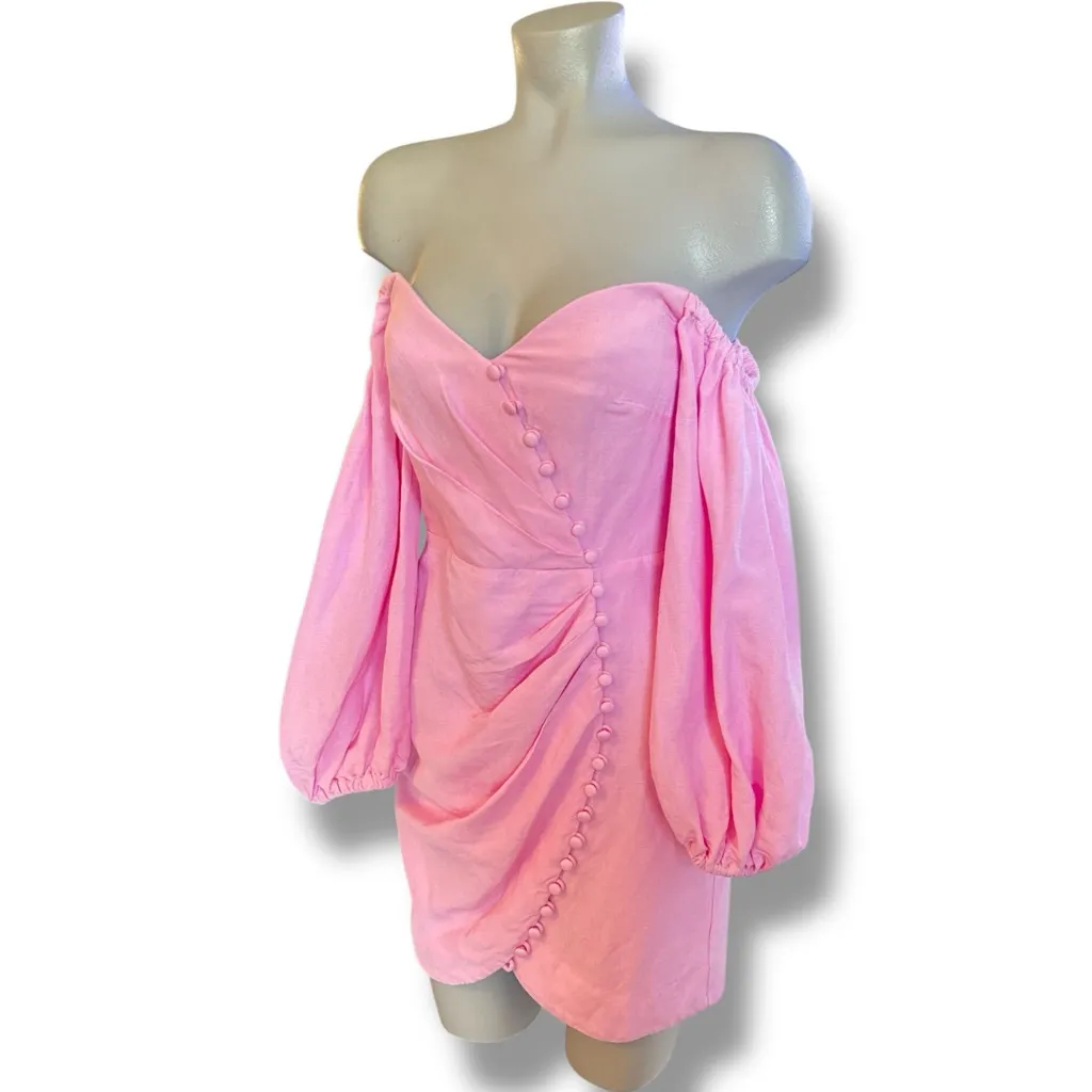 Revolve Significant Other Camilla Dress Pop Pink Off - Image 5