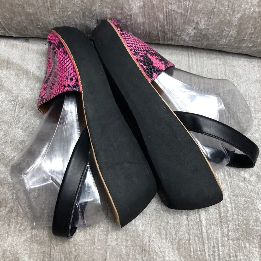 Kenneth Cole REACTION Women's Fine Glass Slingback Platform Sandal Pink 9.5 - Image 6