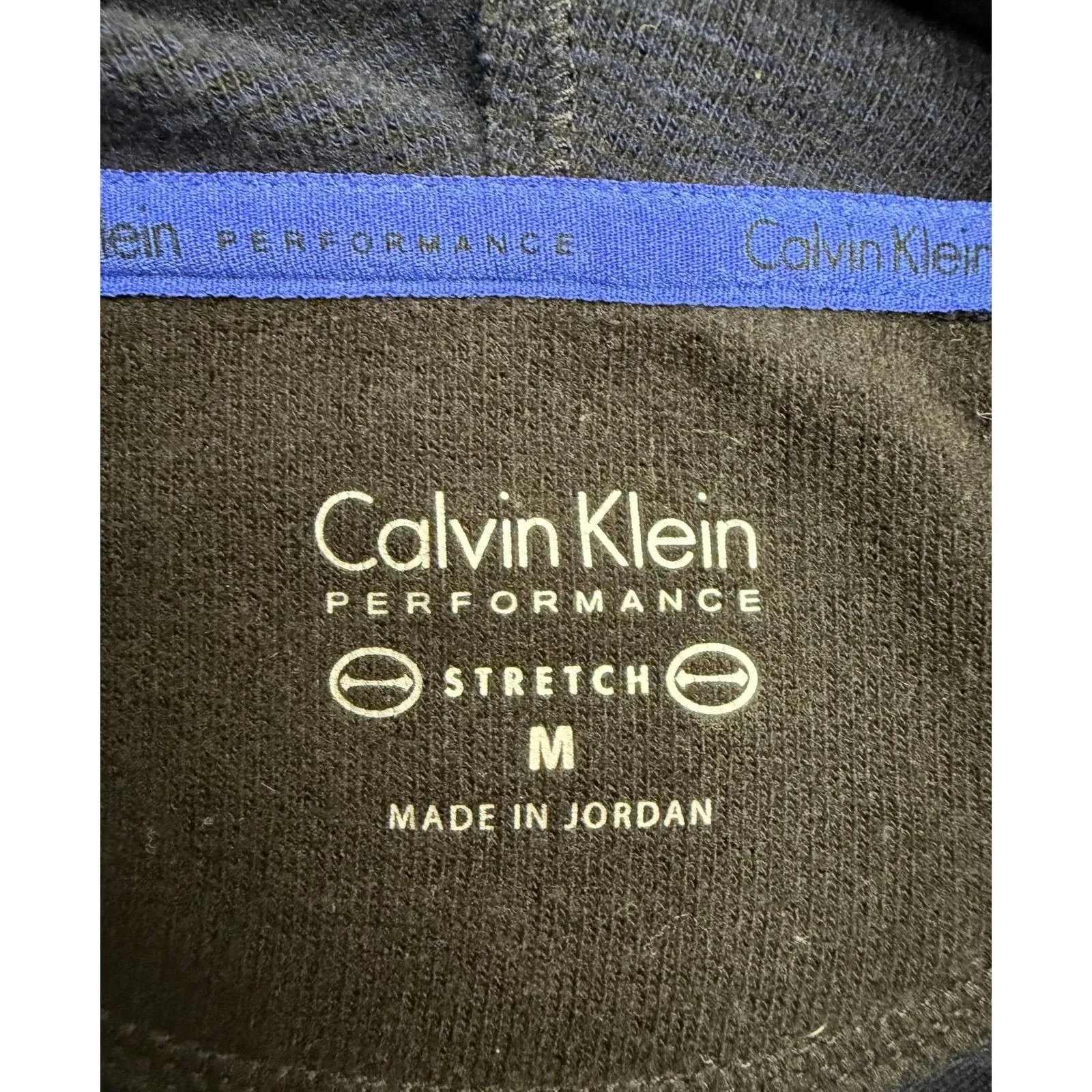 Calvin Klein Performance Navy Asymmetrical Cowl Neck Top Stretch M - Image 3