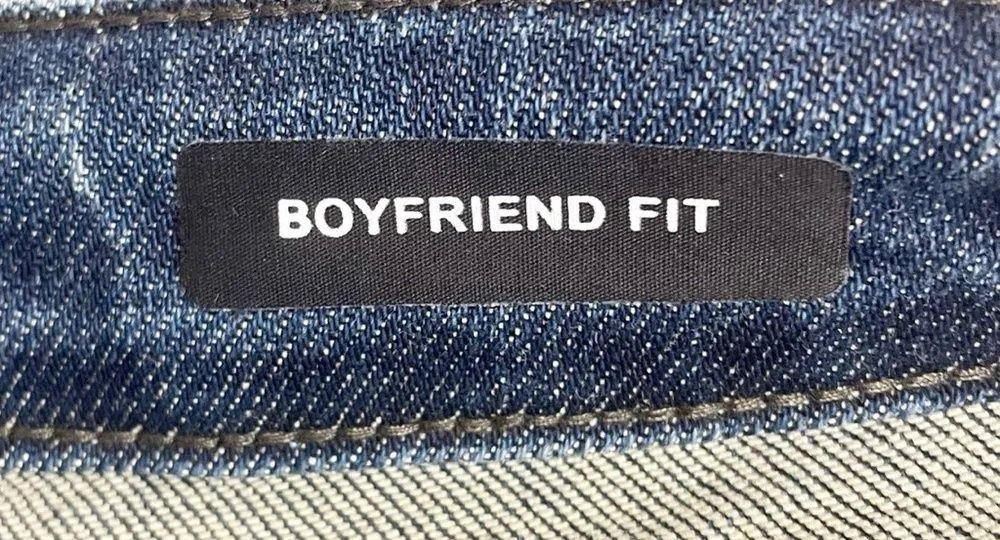 Judy Blue Buffalo Plaid Patch Midrise Cuffed Boyfriend Jeans Dark Wash Size 29 - Image 12