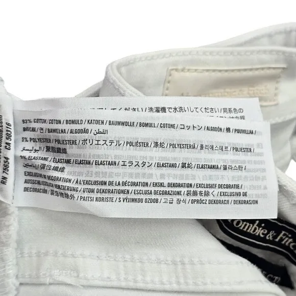 Abercrombie & Fitch White Blue Tie Dye Skinny Slim Denim‎ Pants Jeans 28x28 - Image 9