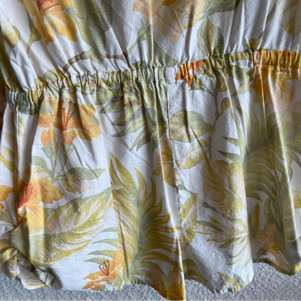 Le Salty Label NWOT Women’s Jerry White‎ Citrus Floral Romper Size Small White - Image 15