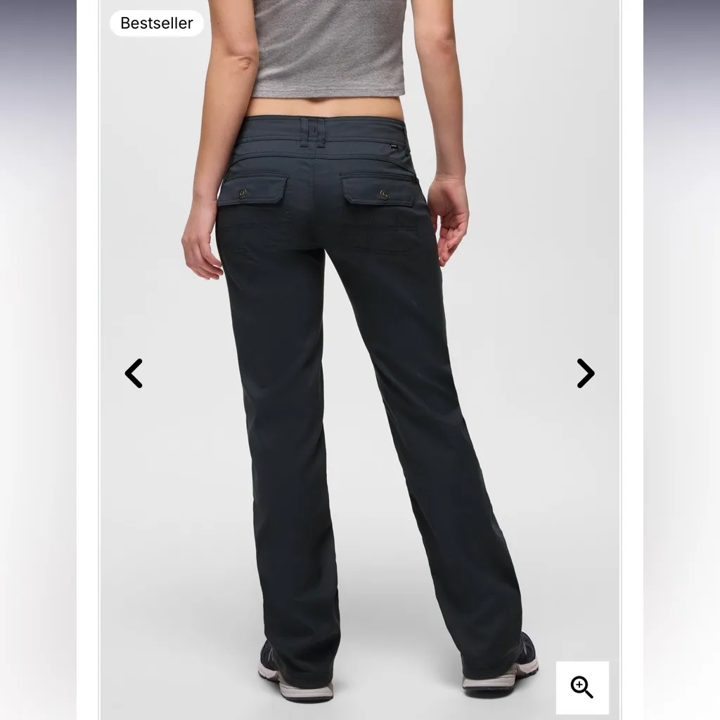 PrAna Women's 6 Halle Convertible Nylon Stretch Gray Hiking Pants Gorpcore - Image 6