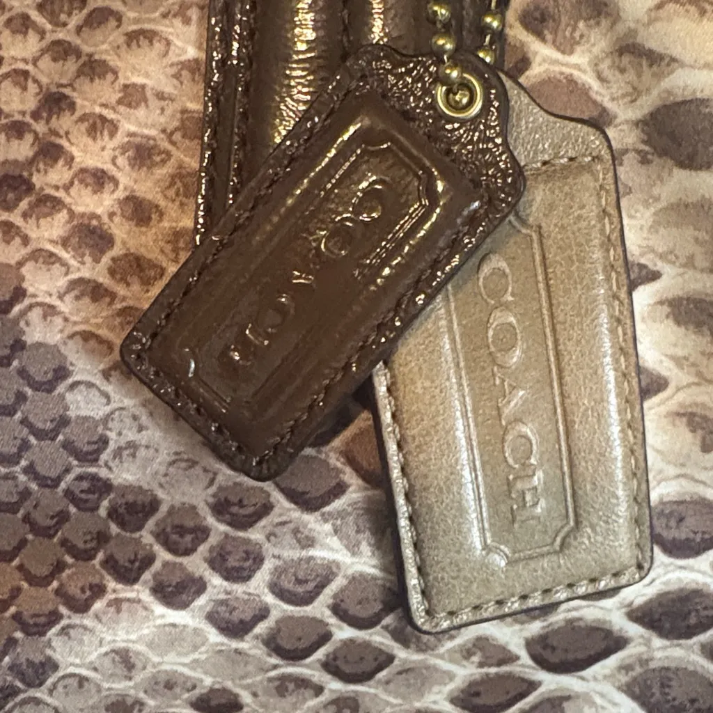 Coach  Madison Python Print Shoulder Bag - Image 6