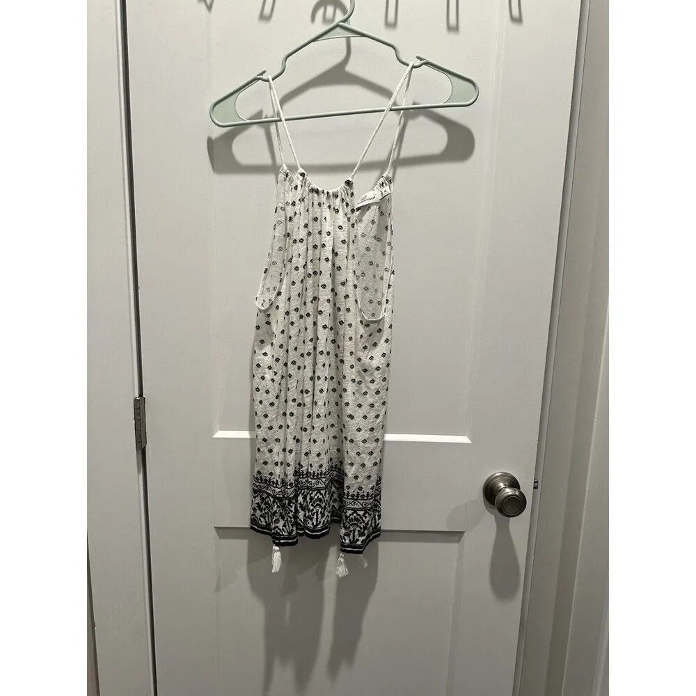 Vineyard Vines Women's Linen White Black Tie Back Halter Sleeveless Top Size M - Image 2