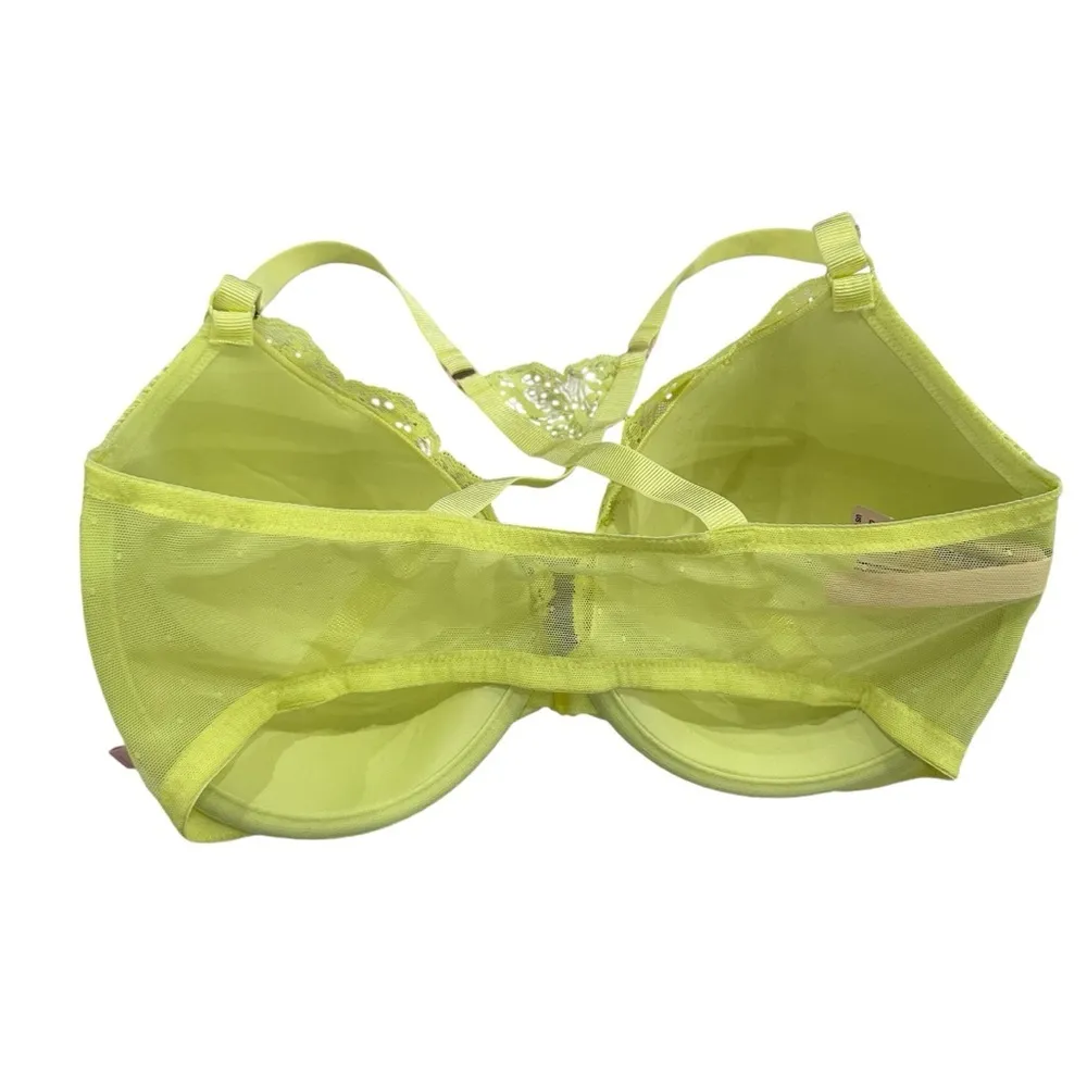 Victoria’s Secret The sexy tee 36DDD Lightly padded Bra Yellow Lace Floral - Image 5