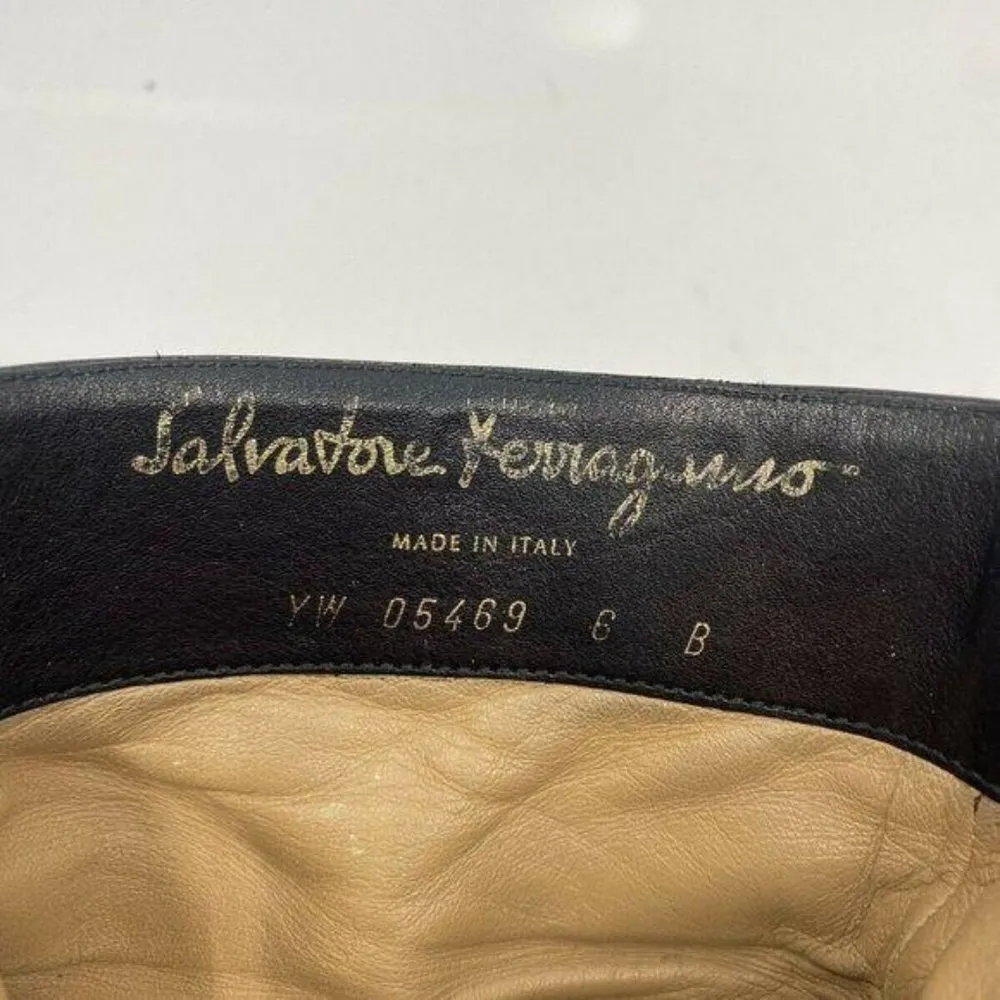 Msrp$730 SALVATORE FERRAGAMO Booties W/ Gold signa - Image 8