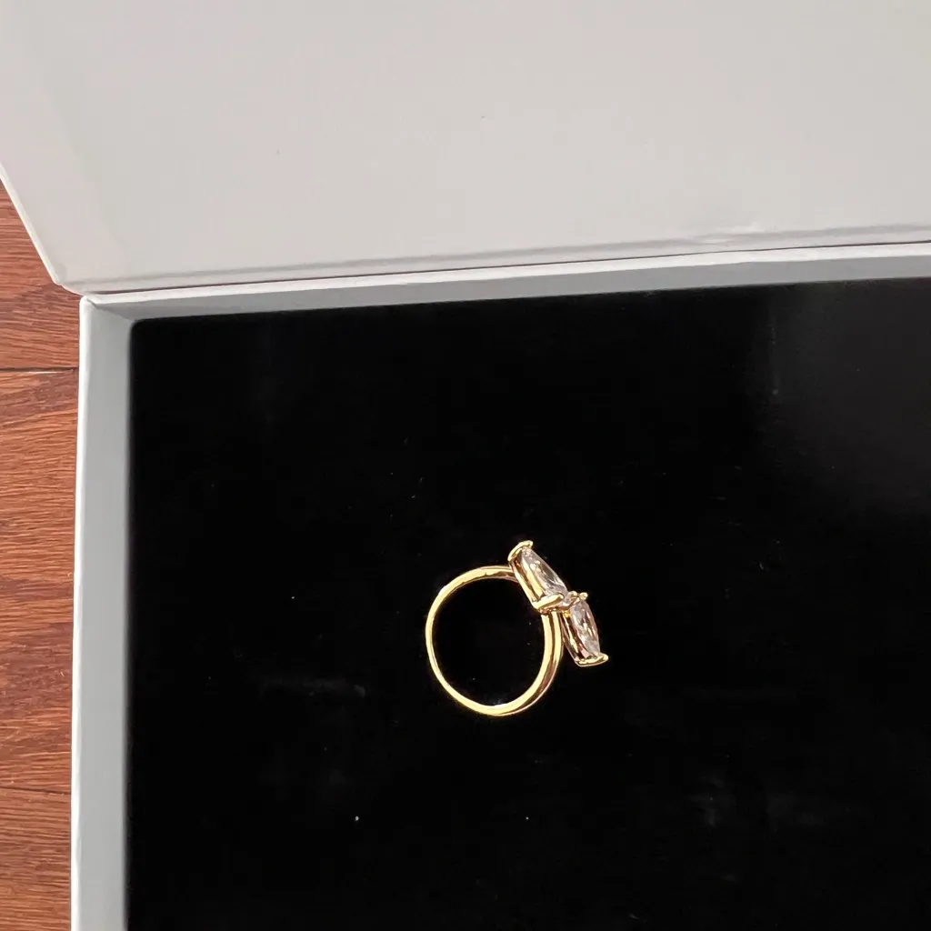 Ettika Crystal Teardrop Wrap Ring - Image 9