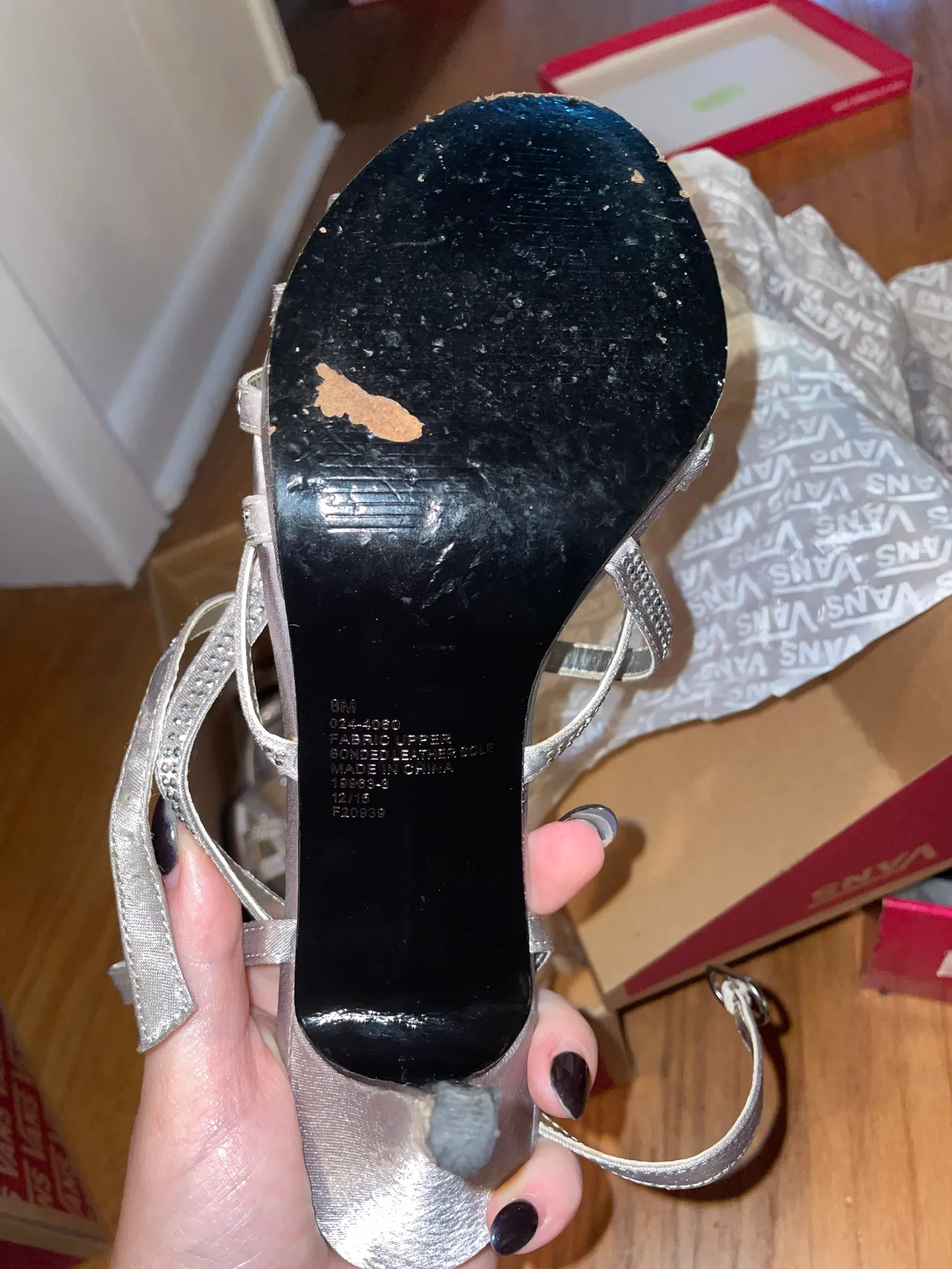 Silver Heels Size 8 - Image 3