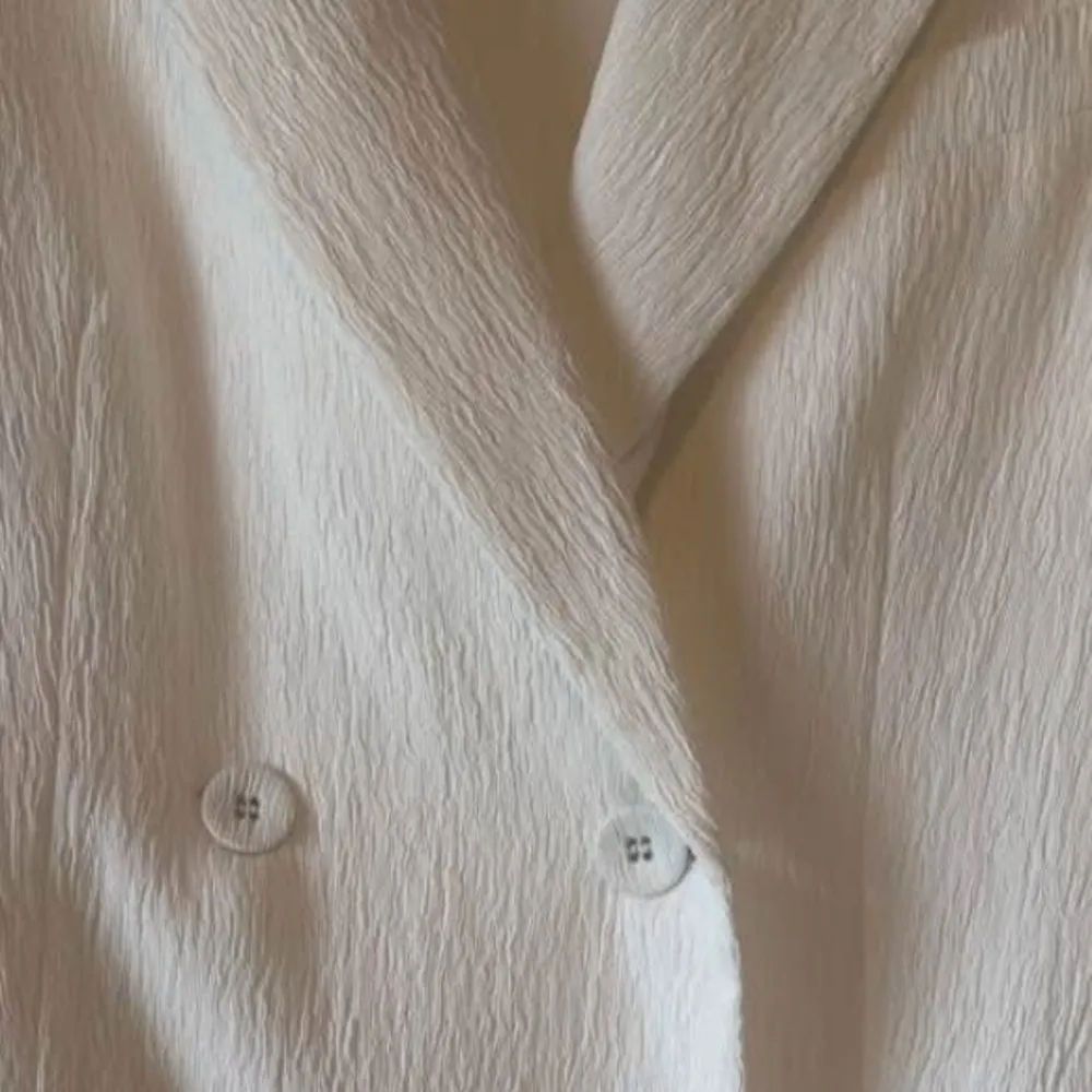 Anna Quan White Blazer Structured Timeless Design Size 10 - Image 2