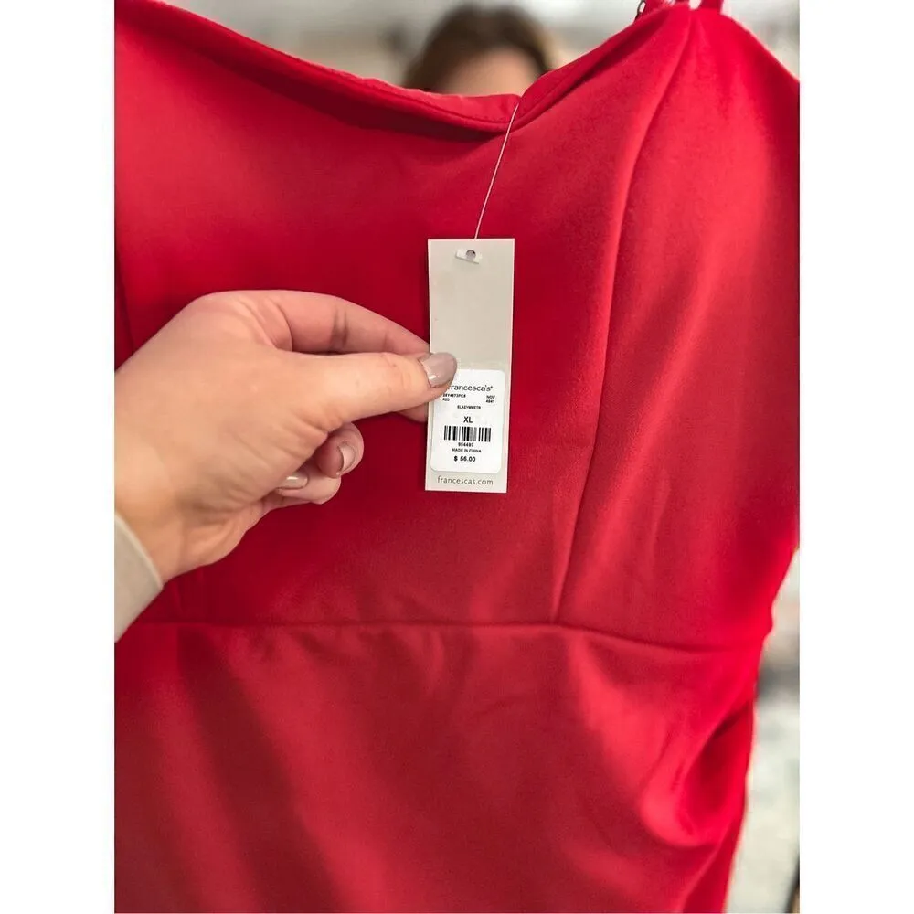 NWT Francesca’s Dress Red - Image 6