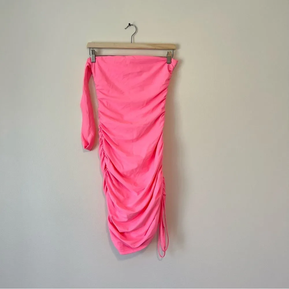 Tiger Mist Ciera Bodycon Mini Dress Neon Pink NEW Size Large - Image 5