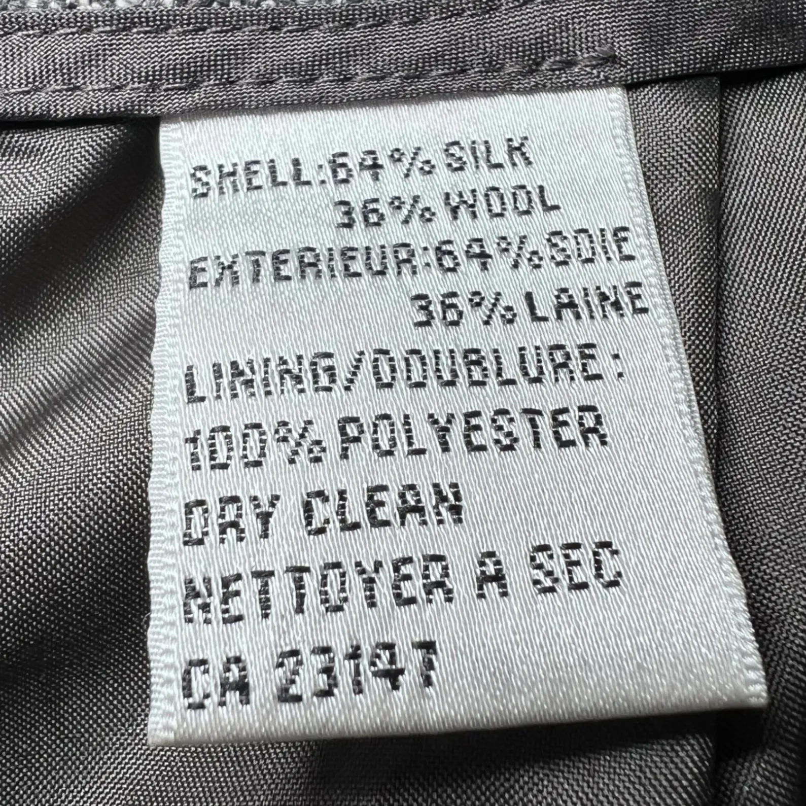 Talbots Tweed Pleated Dress Pants Womens 12 Grey Wool Silk Business Pleated - Image 5