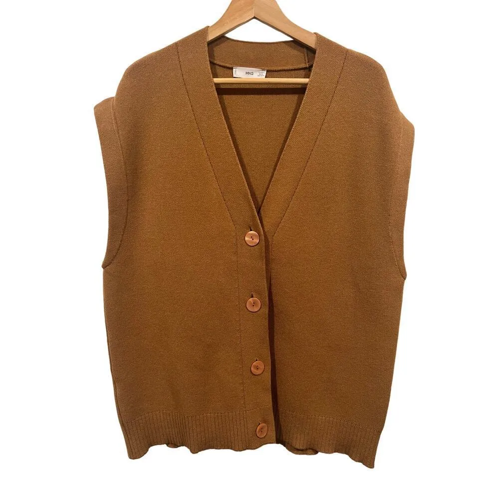 Mango Women’s Boxy Oversized Fine knit Cardigan Small - Image 2