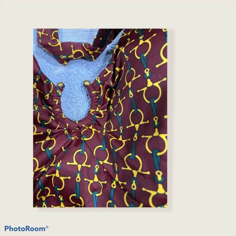 NWT Lands End halter tankini size 14. Brown In color with super unique pattern - Image 3