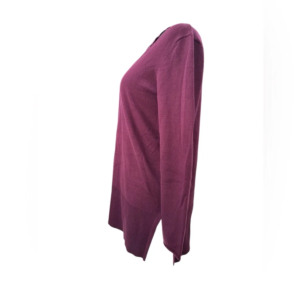 NWT Love Scarlett Cherry Wine Cold Shoulder V - Image 8