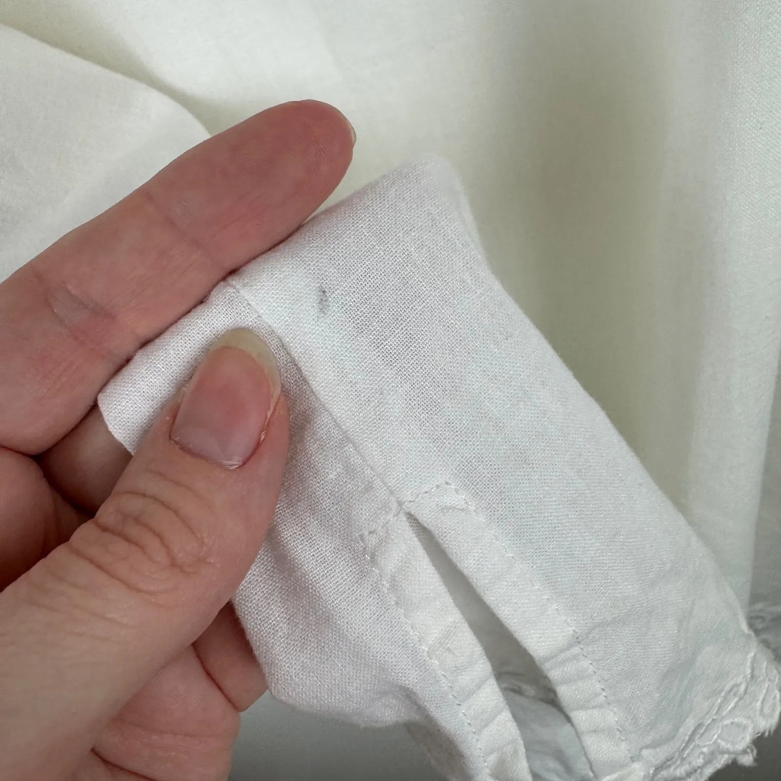 J‎ Jill Embroidered Tunic Top Sz XL Linen Blend Coastal Grandma Beachy Vacation White - Image 5