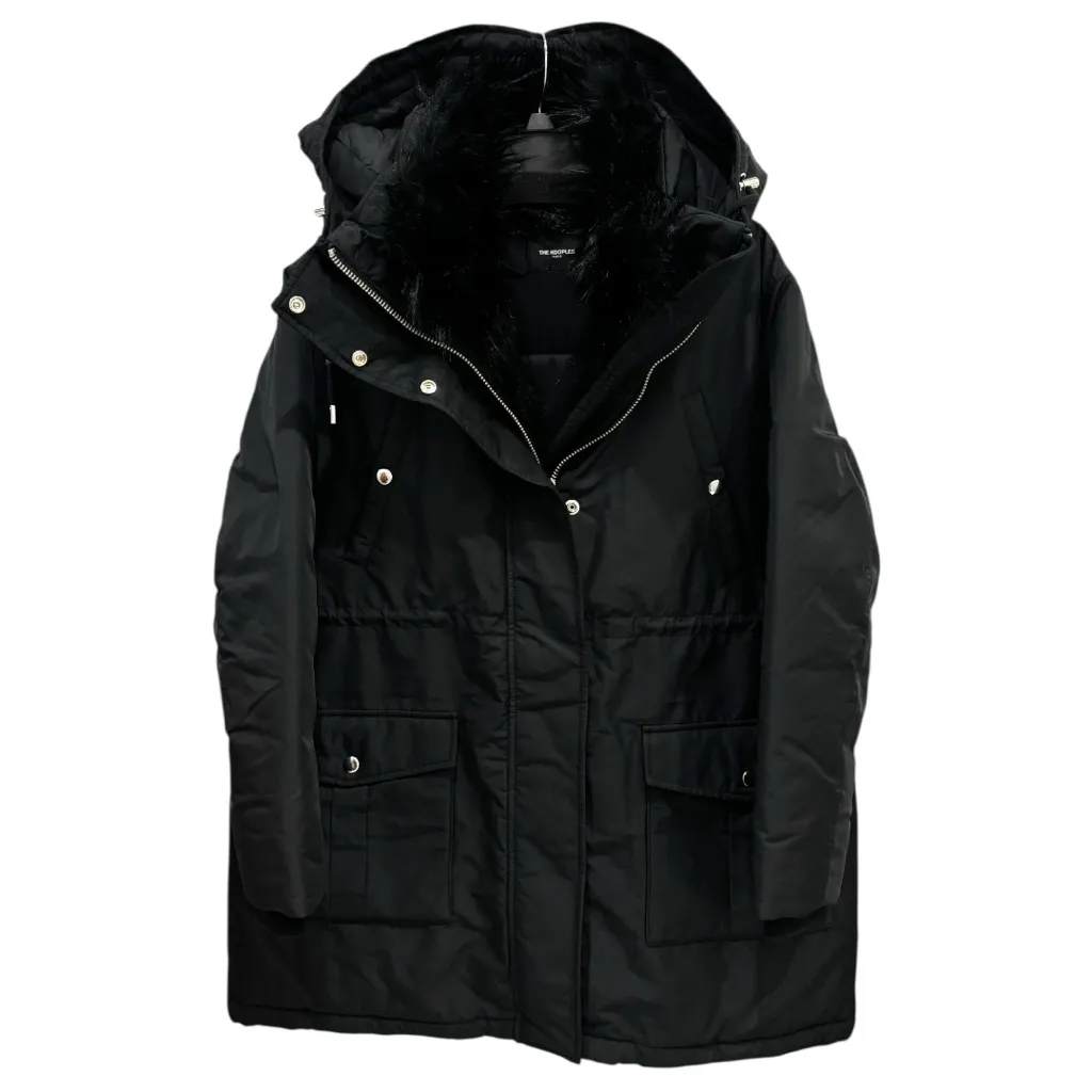 NWT The Kooples Memory Sweet Black Hooded Faux Fur Parka Women’s Size Small - Image 5