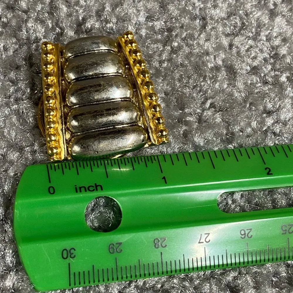 Silver and Gold Color Vintage Jewelry Scarf Clip Holder - Image 7