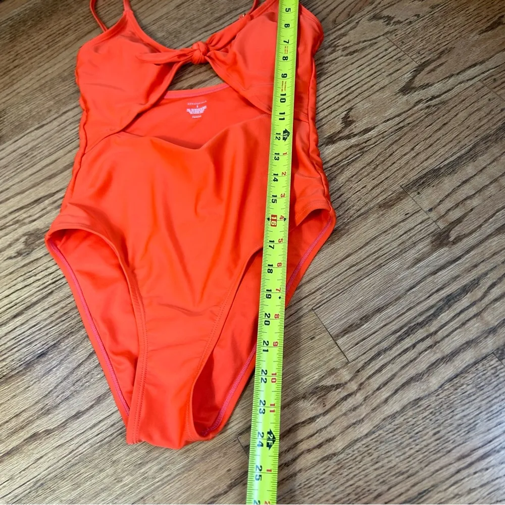 Aeropostal | Tangerine Cut Out One Piece Swimsuit Size S - Image 8