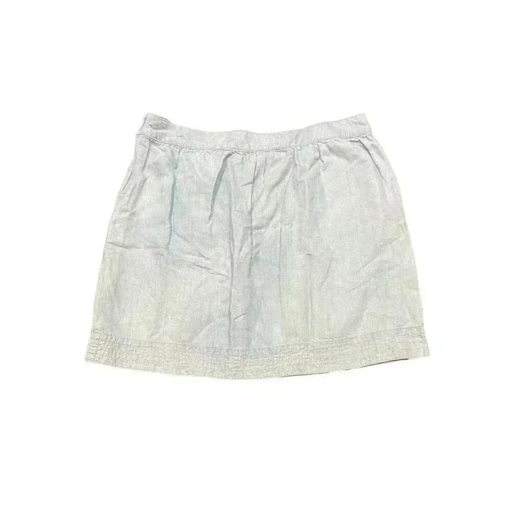 Ann Taylor LOFT Linen Denim Blend‎ Skirt Womens Size 10 Petite Blue Casual NWT - Image 2