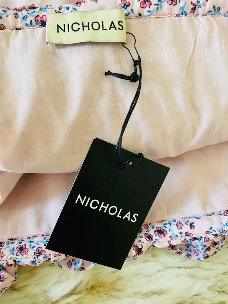 NWT NICHOLAS  Ruffled Smocked Floral Crop Top Size 4 - Image 8