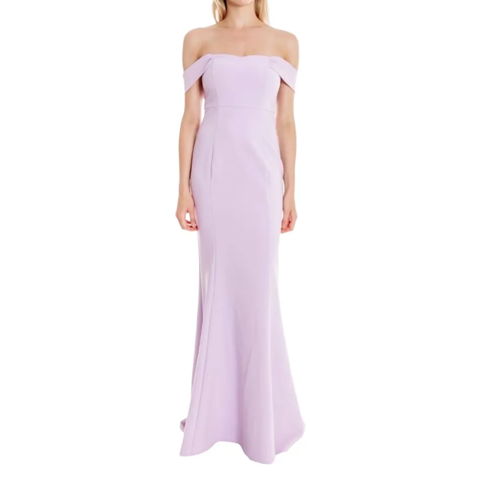 NWT Likely Bartolli Off The Shoulder Purple Gown Maxi Dress 8 in Orchid Bloom - Image 10