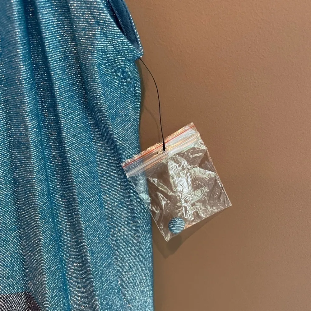 NEW Free‎ People Pleated Love Mini Dress Blue XS - Image 9