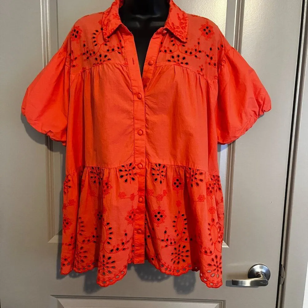 Women's Orange Blouse - Image 3