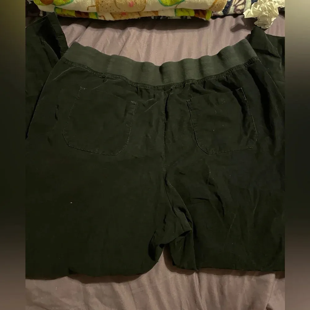 J. Jill PureJill Corduroy Pull On Elastic Waist Cotton Pants Black Sz Large - Image 4