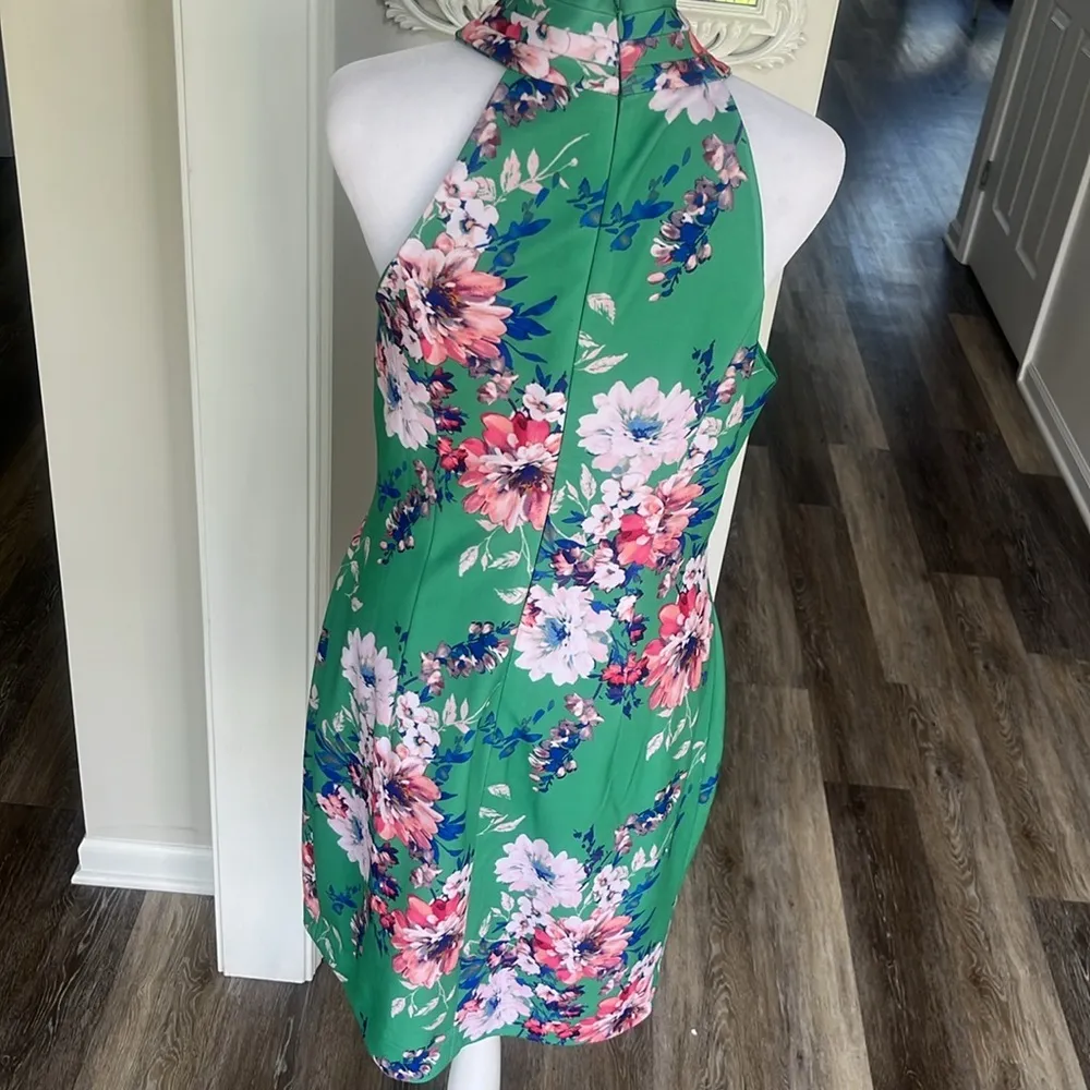 London Times Women's Pleated Neck Halter Sheath Dress size 8 - Image 14