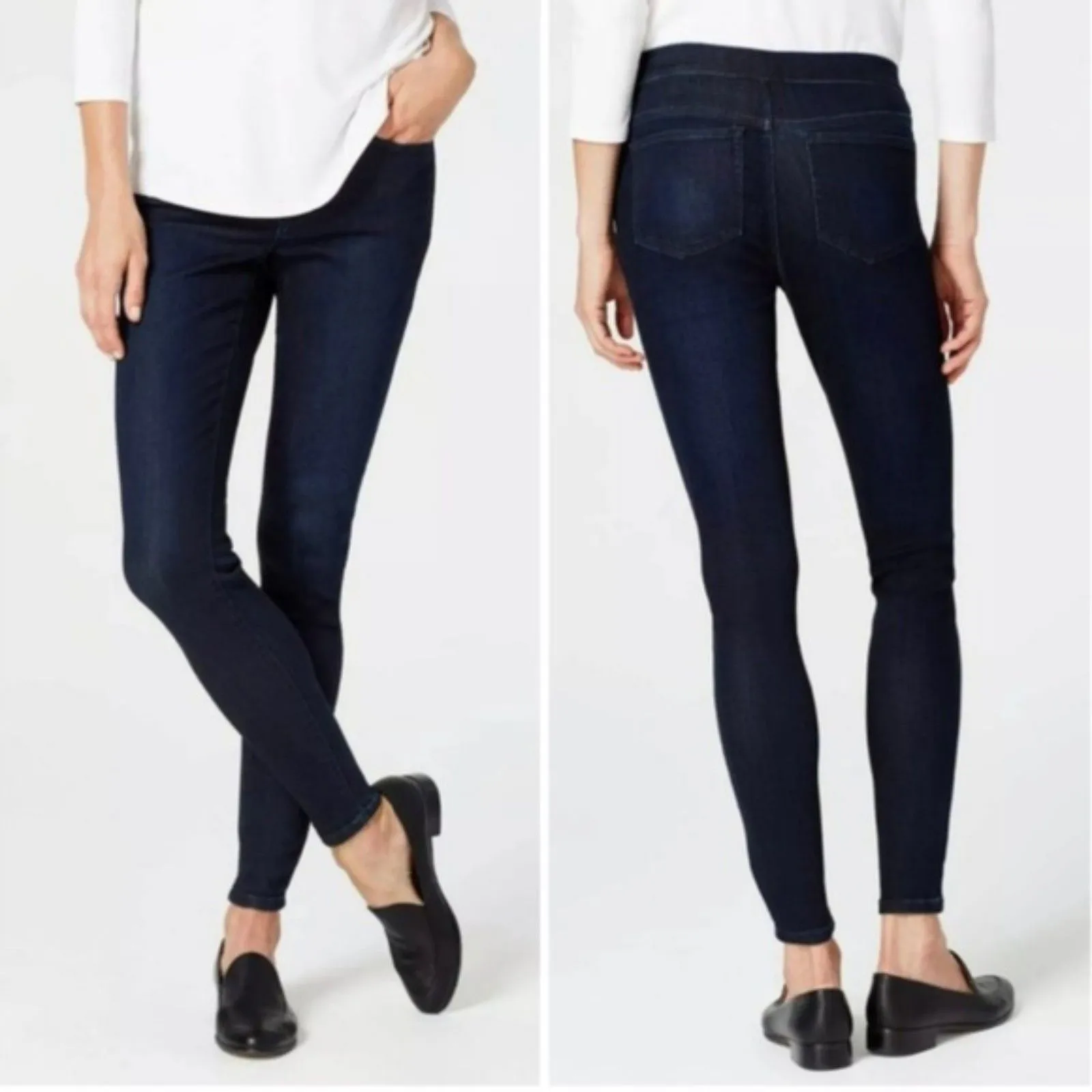 J. Jill 5-Pocket Denim Leggings in Shoreline Dark Wash - Image 2