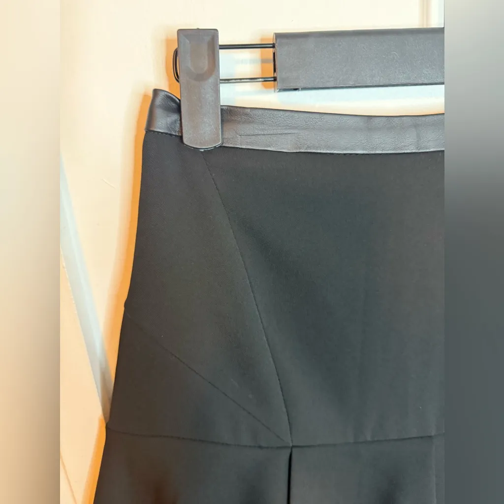 Xoxo Black Faux Leather Trim Y2K Ruffle Mini Skirt - Image 6