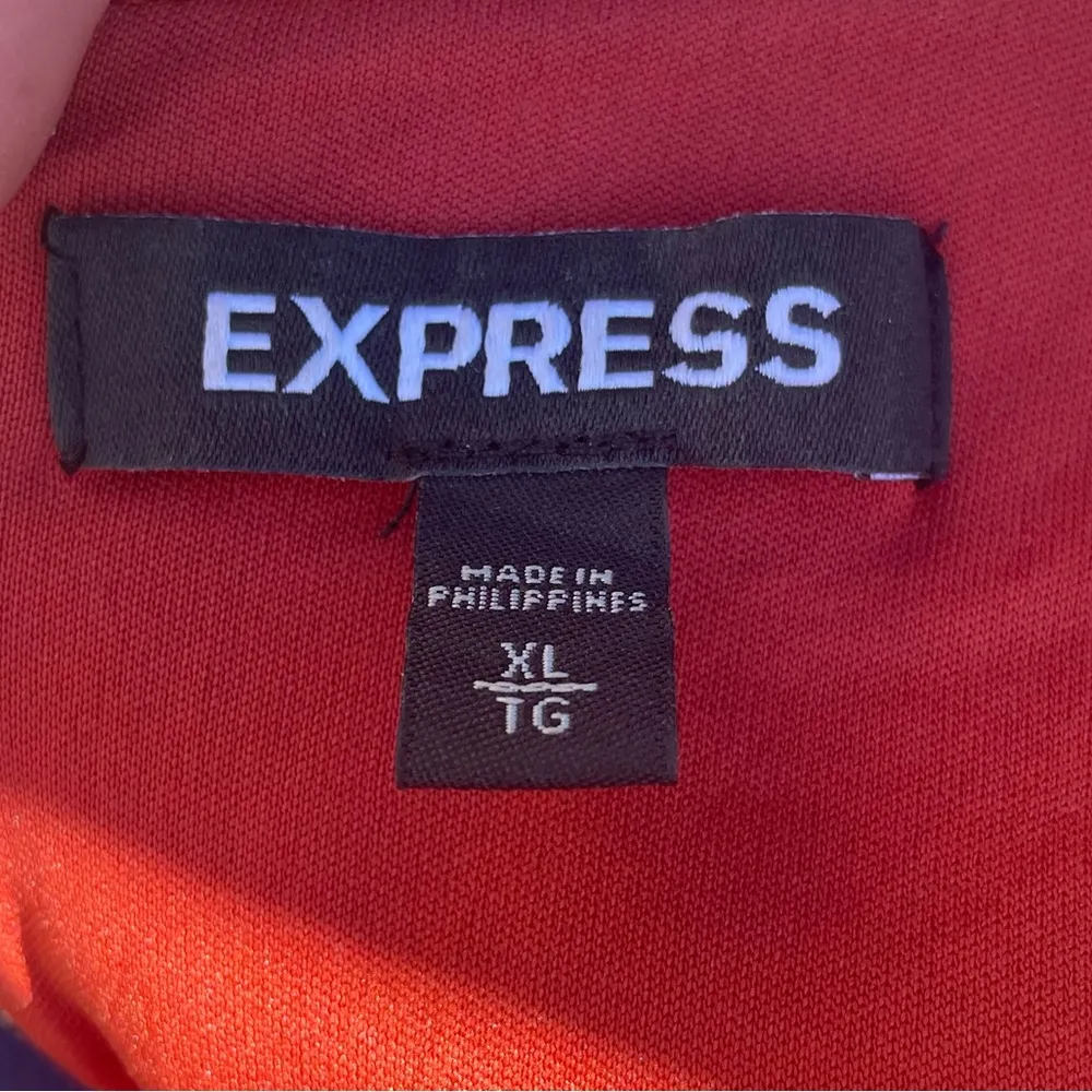 EXPRESS orange bodycon form fitting Sleeveless midi dress / XL / Excellent condition - Image 10