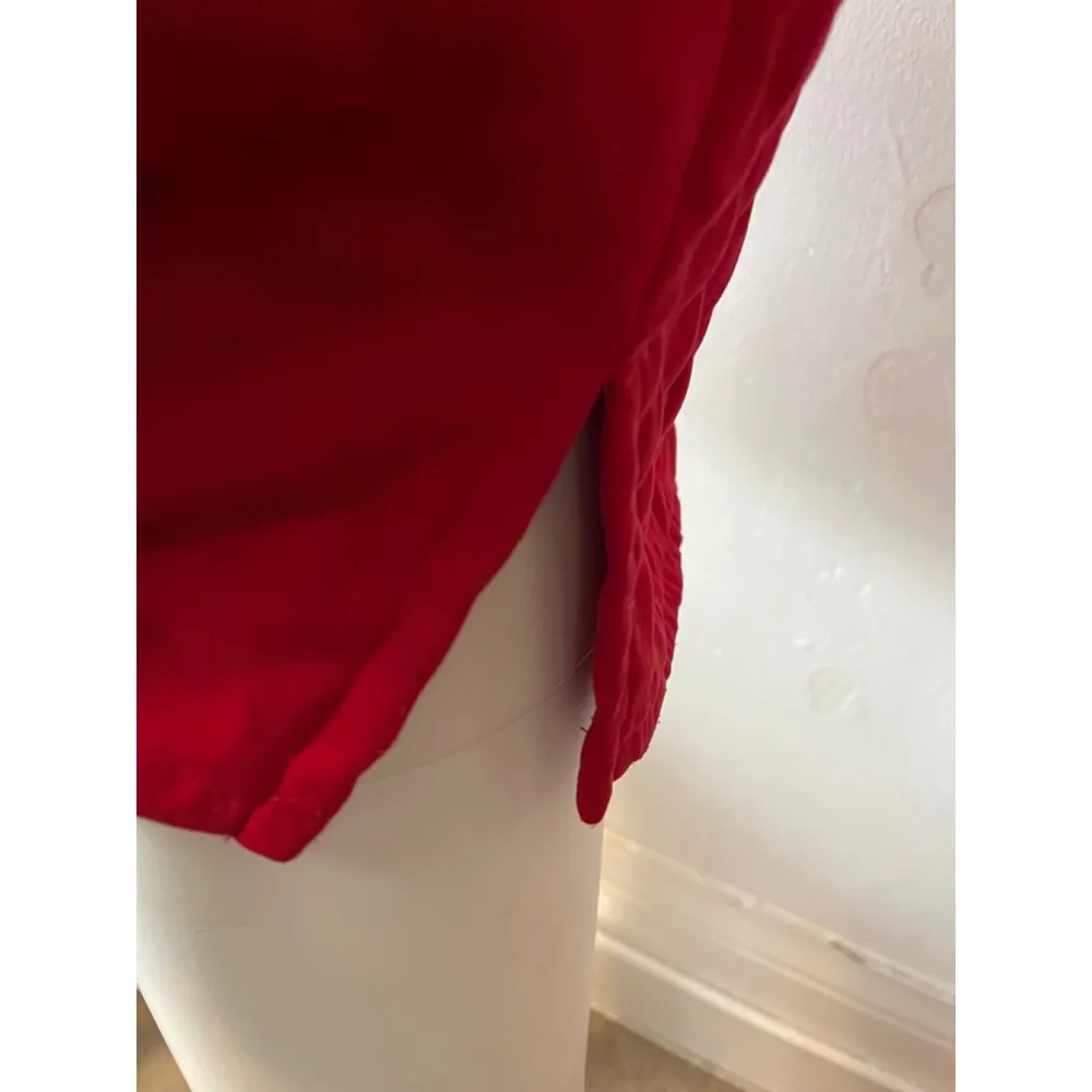 Vintage Talbots petites stretch quilted snap button lipstick red jacket Medium - Image 8