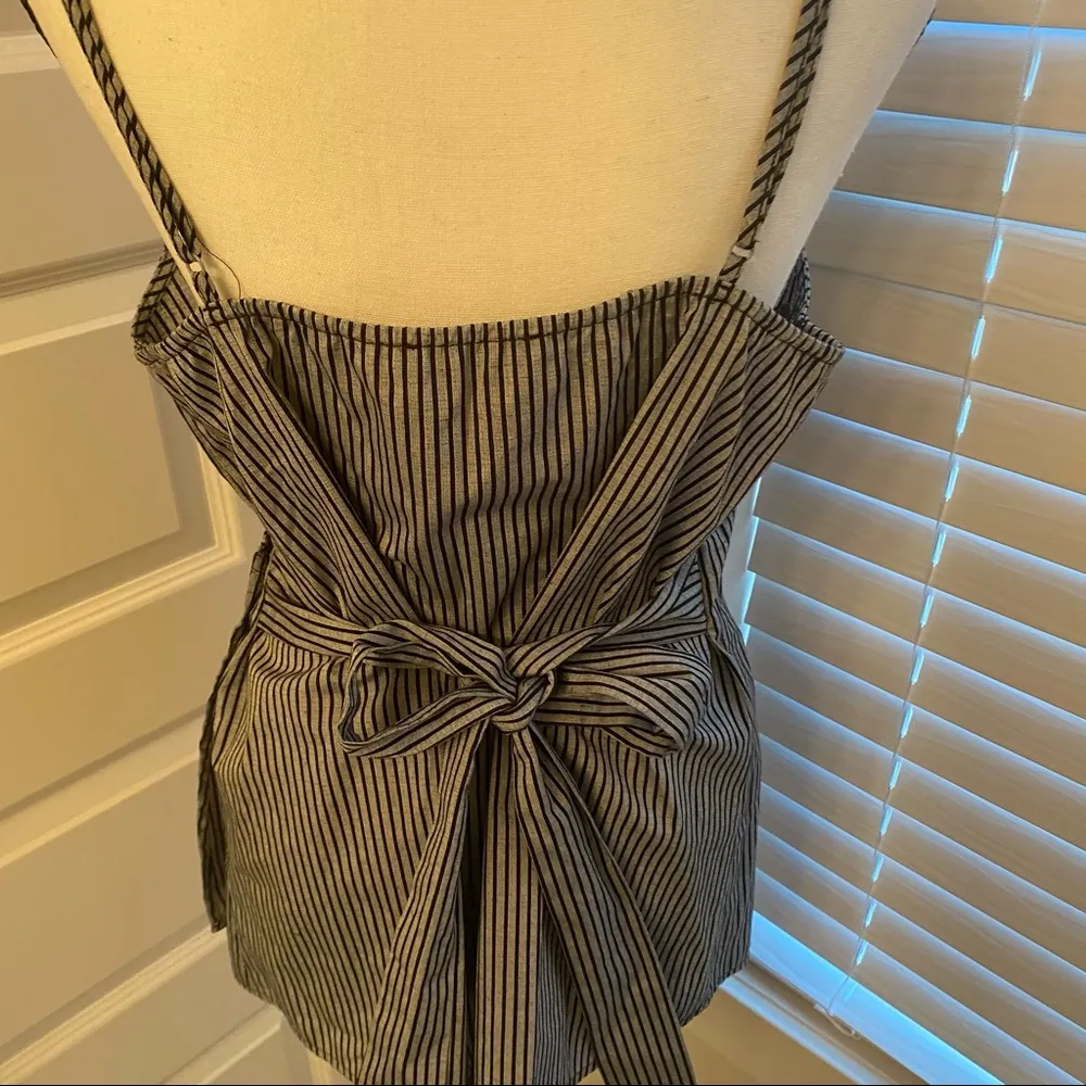 Doe & Rae|| Black/white striped wrap top - Image 5