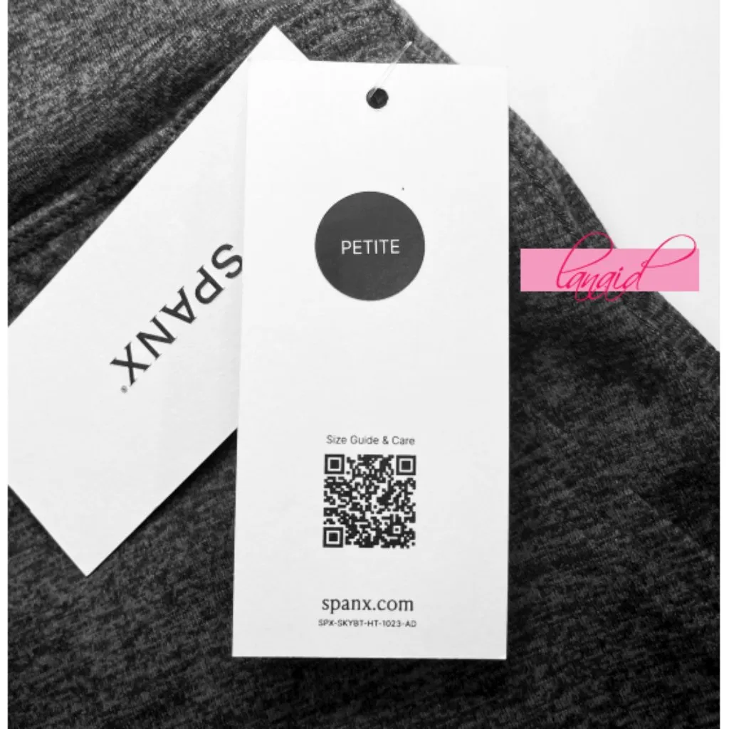 Spanx SkySoft Slim Joggers Very Black Dash Heather High-Rise Waist Sweats XSP - Image 8