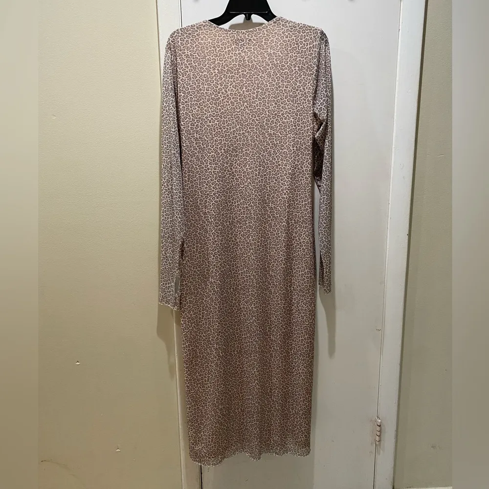 Revolve AFRM Kellen Bodycon Dress in Femme Leopard Print Size 2XL Tan - Image 5