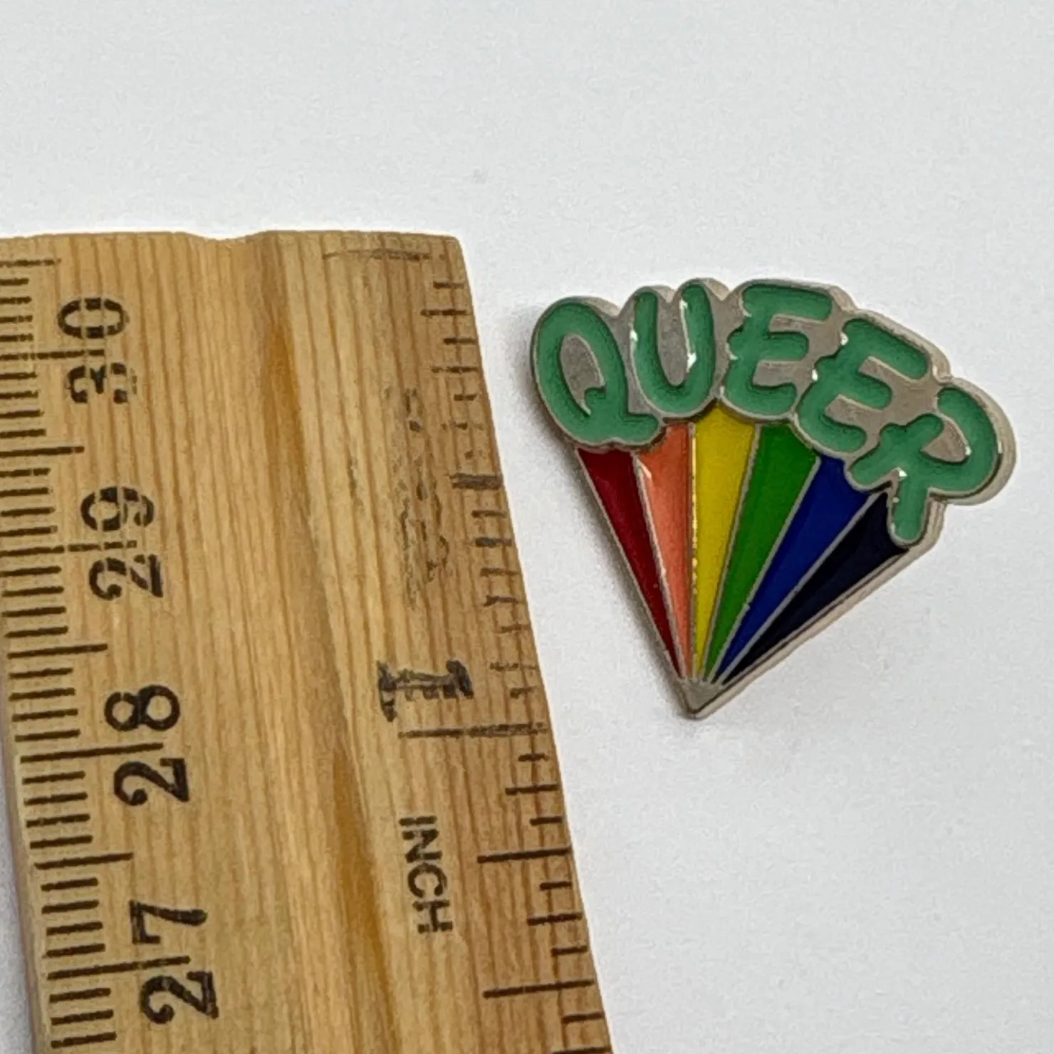 Queer Pin‎ LGBTQ Pride Rainbow Enamel Lapel Pin Badge Accessory Green - Image 4