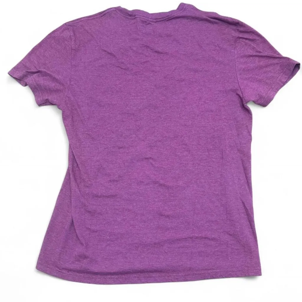 Burgundy “Some Bunny Loves Teaching” Graphic Tee Medium Purple - Image 3