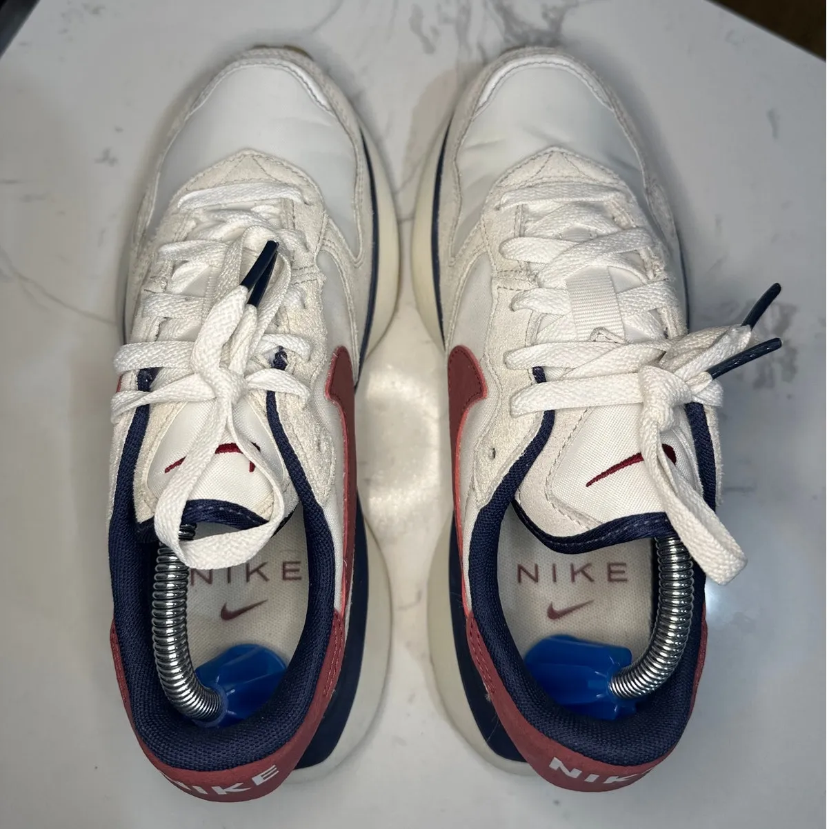 Nike Women's Phoenix Waffle 'Light Bone Team Red' Sneaker, Size 5.5, EUC - Image 6