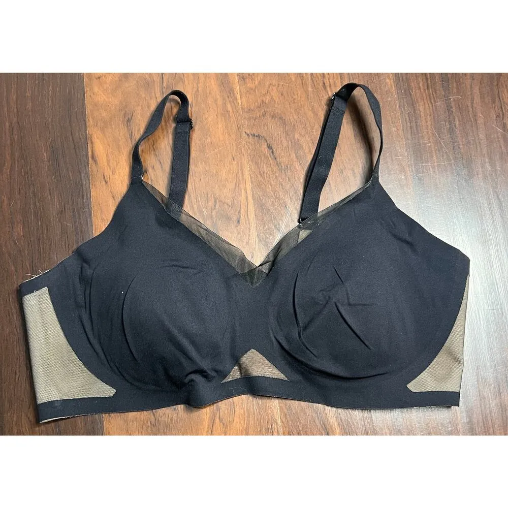 Honeylove CrossOver Wireless Black Bra Size Large - Image 2