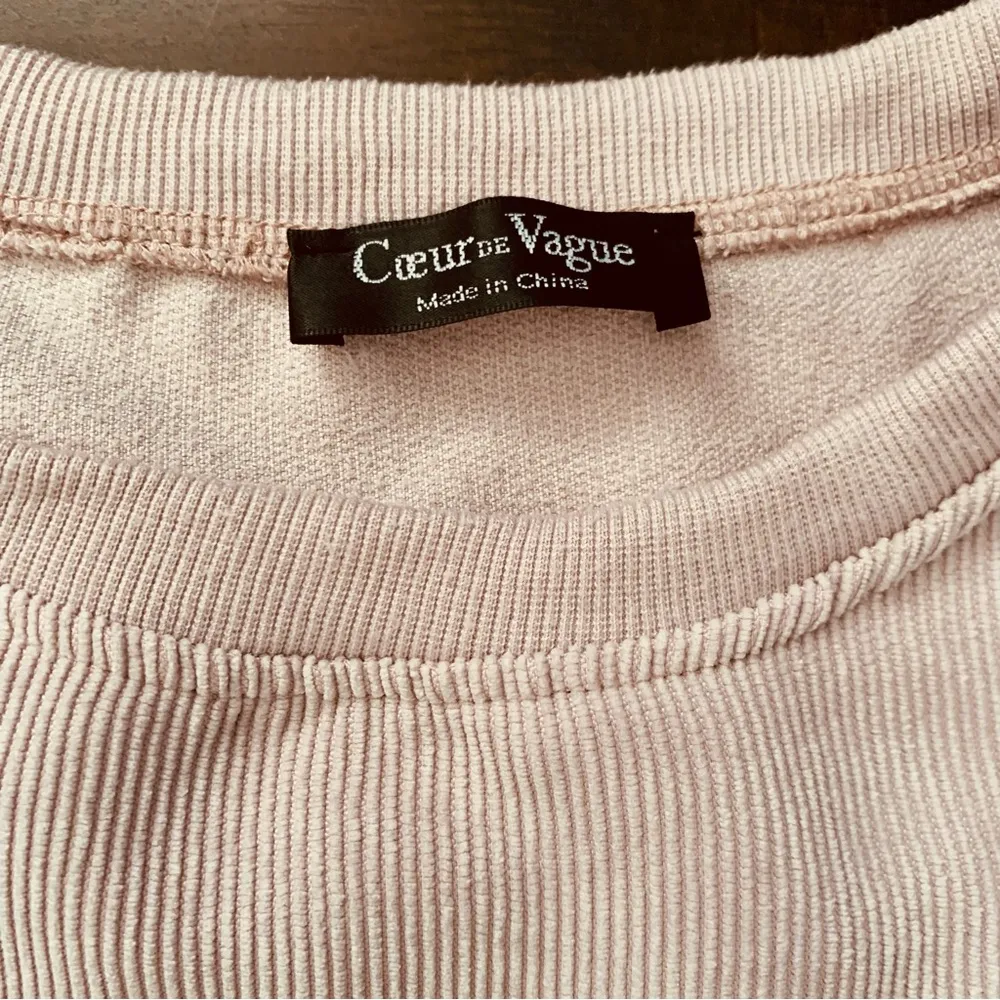 Coeur de Vague Boutique Euro-Inspired Lake Weekend Corduroy Sweatshirt | Size: M - Image 3