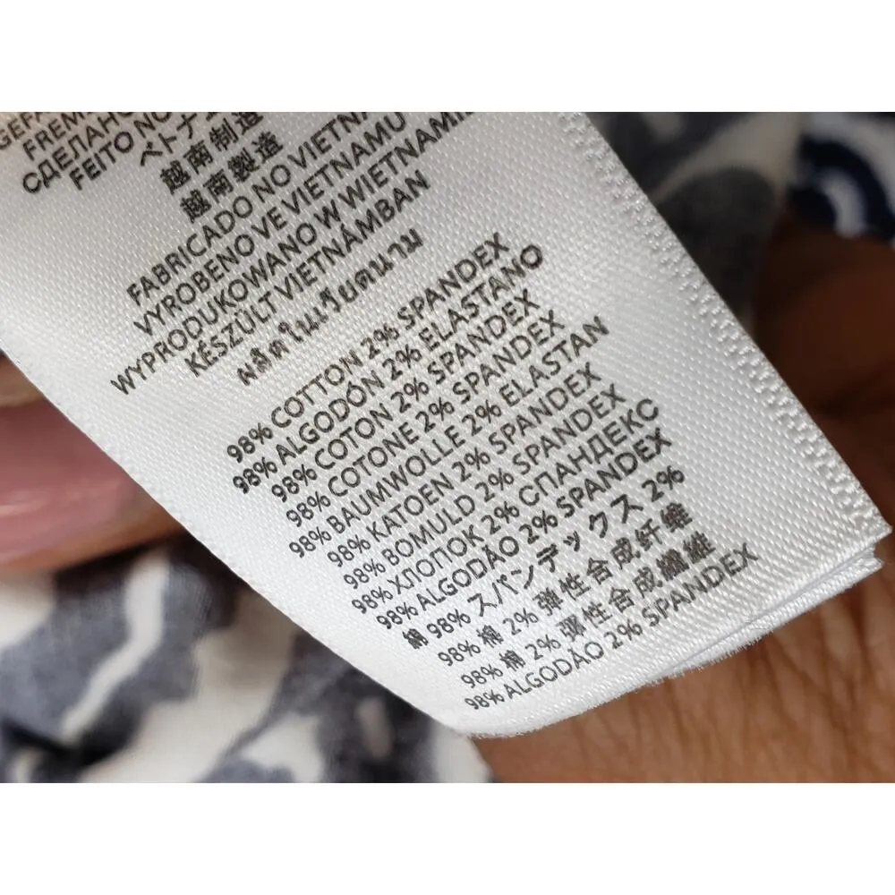 Michael Kors Jacket Women 6 Blue White Geo Print Stretch Double Pockets Full Zip - Image 6