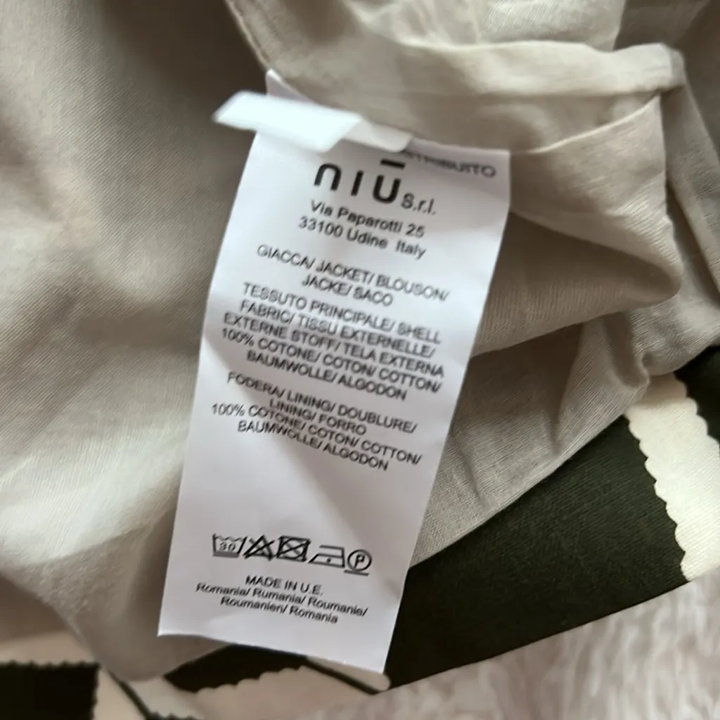 NIŪ Bolerino Manica Green Jacket Size Medium - Image 5