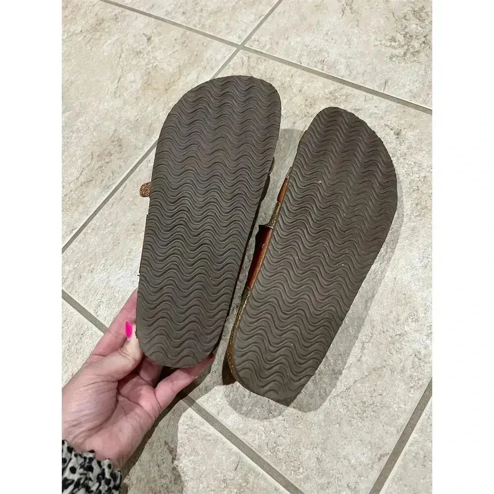 Time & Tru Women's Brown Strappy Sandals Size 11 Casual Buckle Closure - Image 3