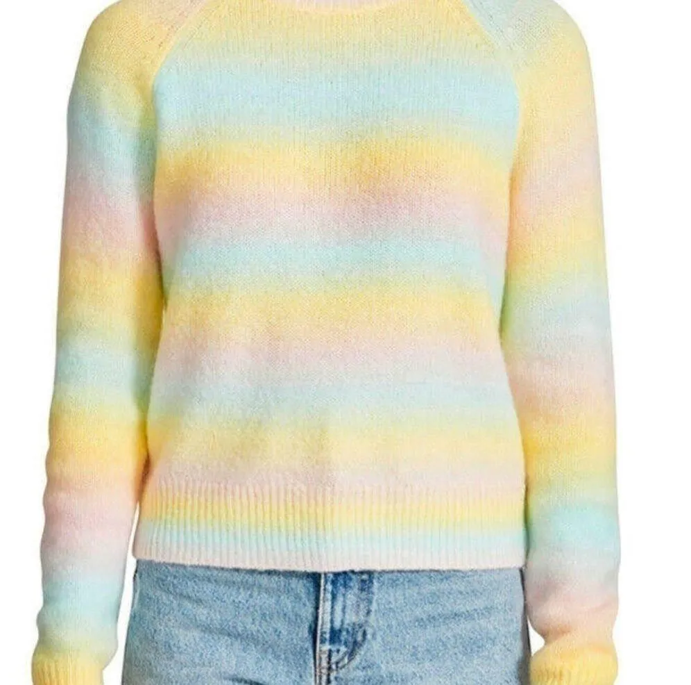 BB Dakota by Steve Madden ombré mixed blues fuzzy sweater size XL - Image 7