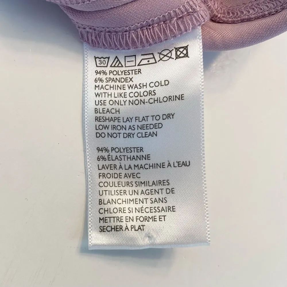 Silence + Noise Charli Tipped Racerback Cropped Tank Zipper Banded Pink Purple - Image 8