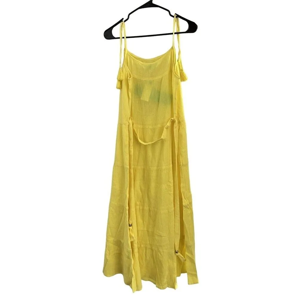 Melissa Odabash Womens Medium Fru Lemon Yellow Swim Beach Dress Tiny Flaw - Image 2
