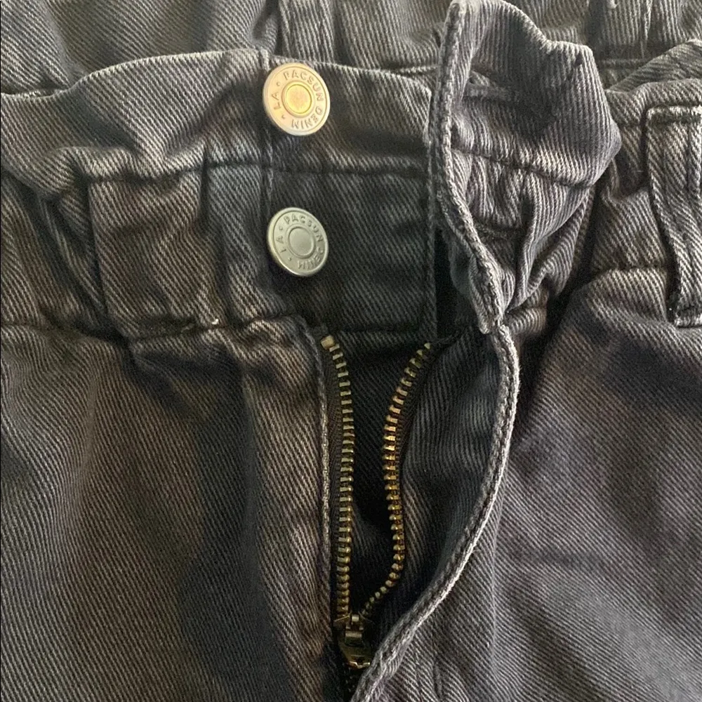 PacSun Size 23 Women's Teen Girl Black High-Waisted Paperbag Mom Jeans Pac Sun - Image 5